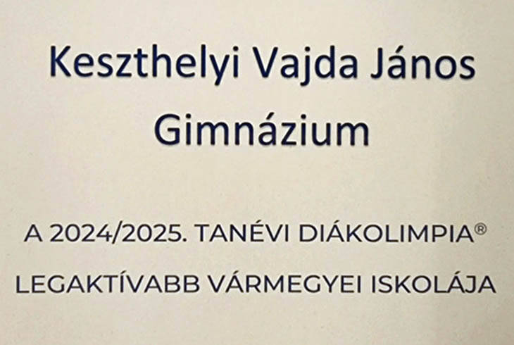 Dikolimpia 2024/2025. - legaktvabb vrmegyei kzpiskola