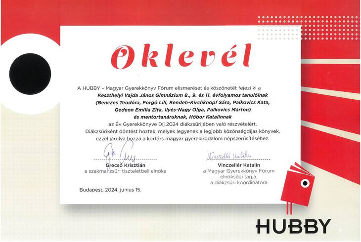 2024-06-15 HUBBY – Magyar Gyerekknyv Frum dikzsrijben val rszvtel