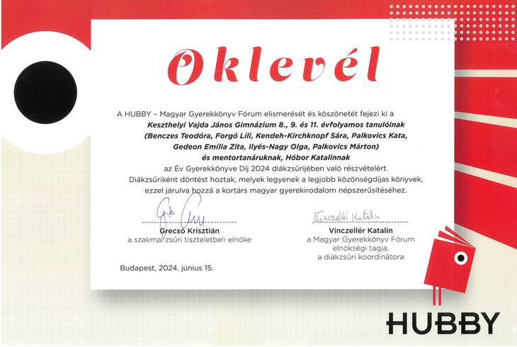 2024-06-15 HUBBY – Magyar Gyerekknyv Frum dikzsrijben val rszvtel