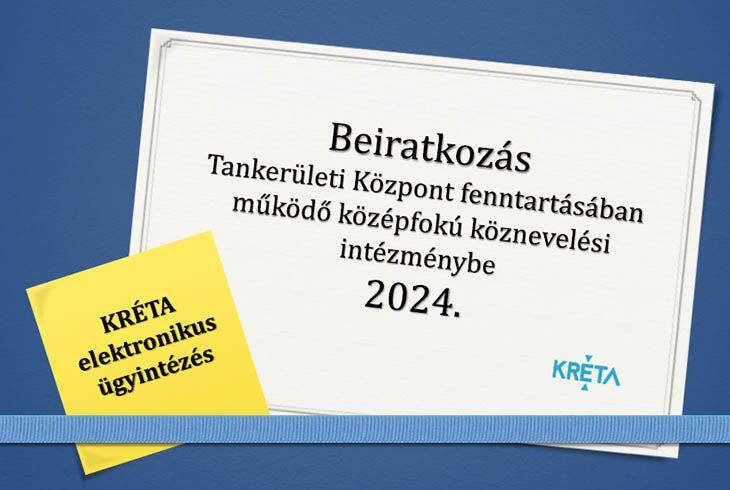 KRTA elektronikus gyintzs - beiratkozs kzpfok intzmnybe 2024.